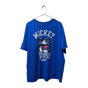 Disney Mickey Mouse Blue T-shirt, XXL, Pre-owned